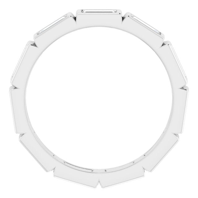 1.54 ct. Straight Baguette Diamond Eternity Band-VIRABYANI